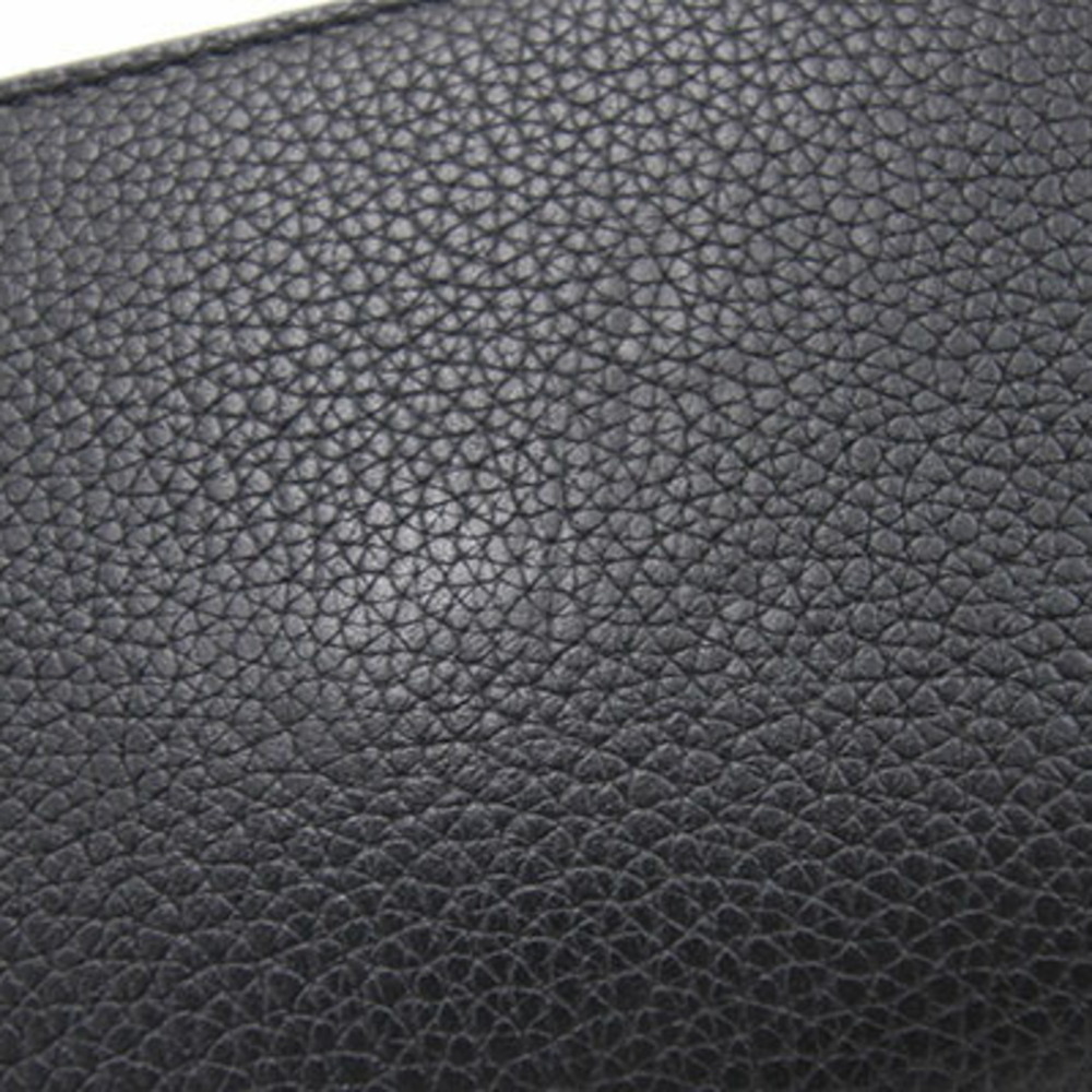 Saint Laurent Round Long Wallet Cassandra Shadow Zip Around 687054 Black Leat... - Picture 4 of 7